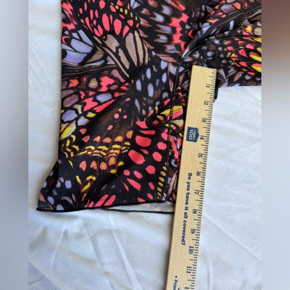 Yitty Mesh Me Smoothing High Waist Short Butterfly Wings Print Womens Medium - Picture 10 of 11